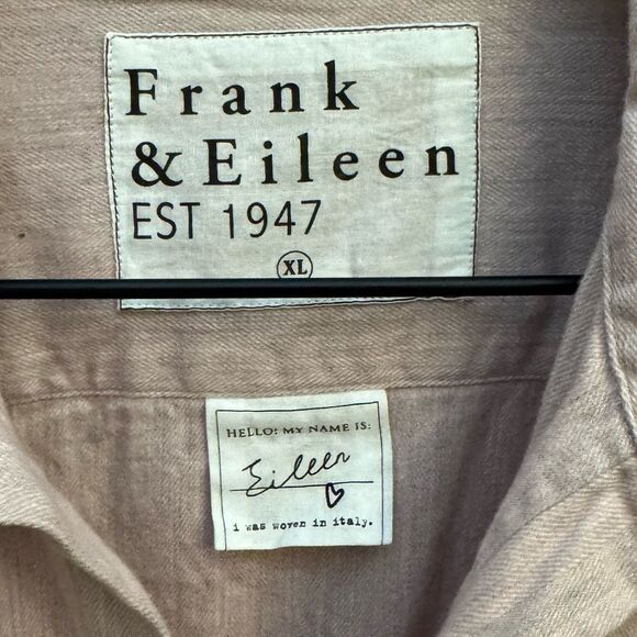 Frank & Eileen Size XL Eileen Mauve Pink Relaxed Button Front Collared Blouse - Picture 11 of 13